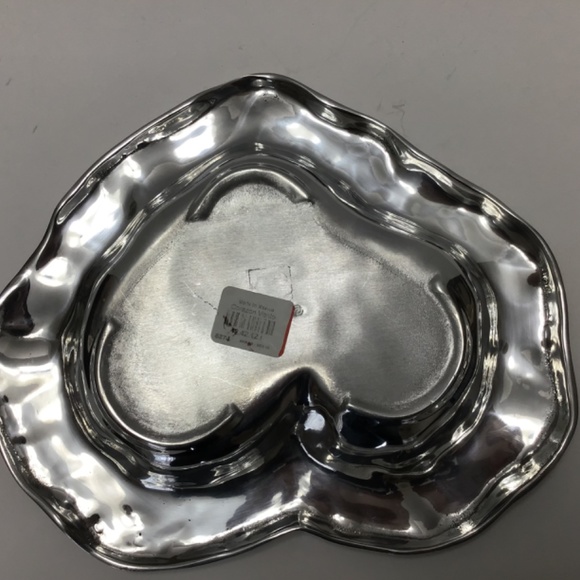 BEATRIZ BALL VENTO HEART ALUMINUM ALLOY DISH LARGE TRINKET DISH - Picture 5 of 6